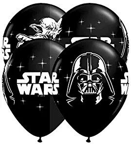 12pcs Star Wars Onyx Black oon  Party oons Star Wars Latex o