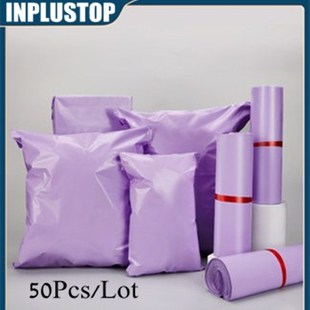 50Pcs Purple Courier Mailer Bags Packaging Package Plastic