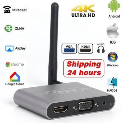 Mirascreen X6W Plus Wireless HDMI VGA HDTV Dongle Adapter M