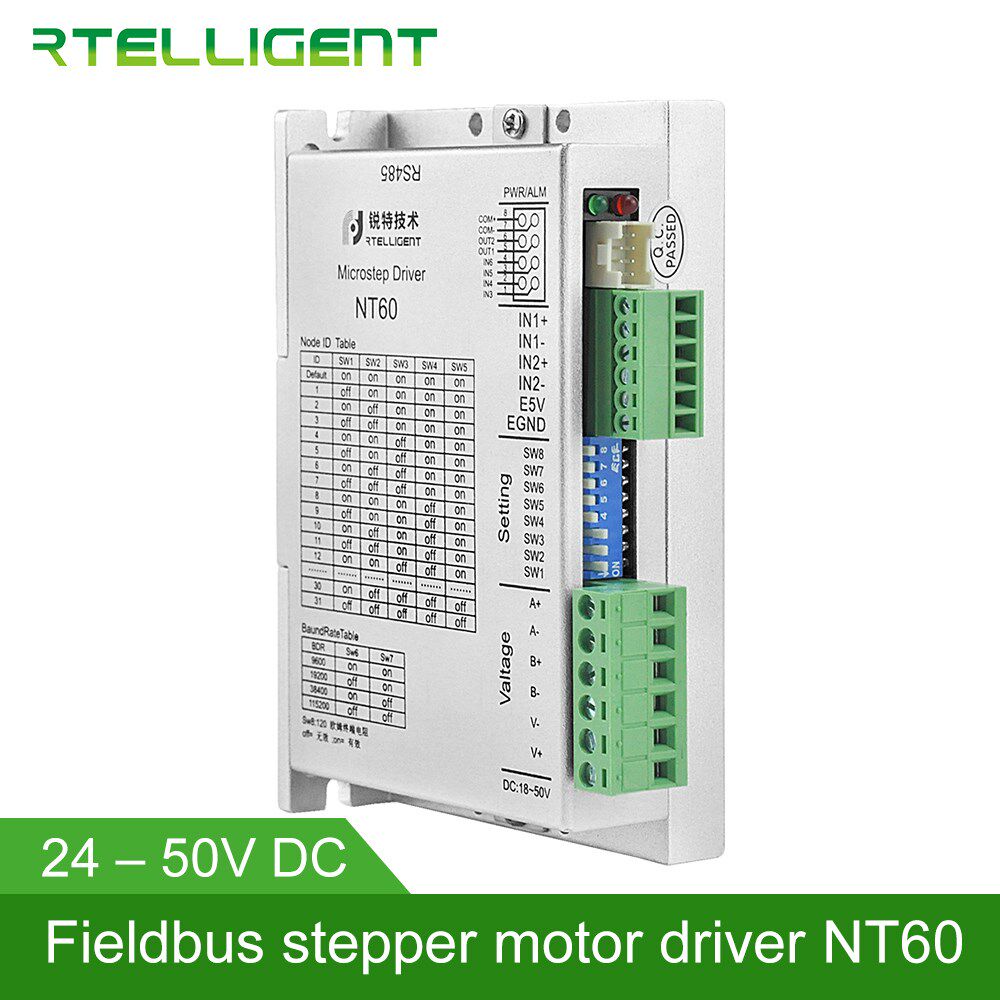 2 3 phase Nema 23 24 NT60 RS485 Stepper Motor Driver via RS4