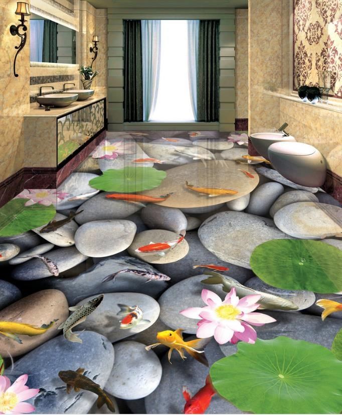 adhesive vinyl rolls 3d floor home decor 3d floor tiles back