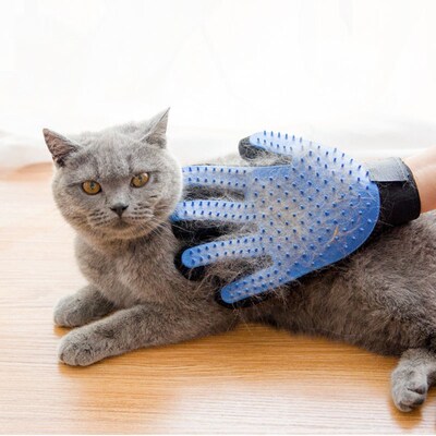 Pet Grooming Glove  Hair Removal Mitts De-Shedding Brush