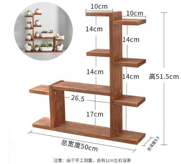 Solid Wood Flower Stand Indoor Multi-layer Plant stand Succu