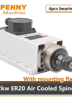 CNC spindle Motor Air cooling  220v 2.2kw ER20 Air cooled sp