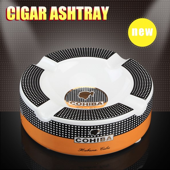 COHIBA Portable Cigar Ashtray Home Ceramic Ashtray Luxury To 饰品/流行首饰/时尚饰品新 其他DIY饰品配件 原图主图