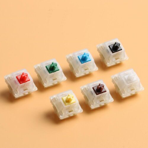 Gateron 5Pin Milky Yellow Switches black red brown blue cle