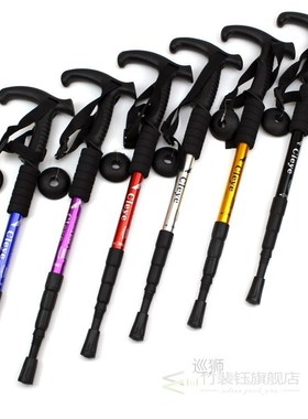2pcs/lot Anti Shock Hike Walking Stick Nordic Walking Cane A