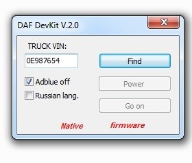 DAVIE Configurator  (Adblue Off) FOR d
