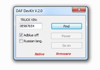 DAVIE Configurator  (Adblue Off) FOR d