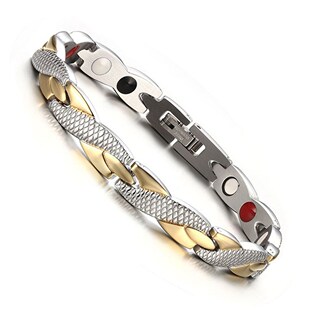 Stainless Steel Ladies Magnetic Bracelet Twist Health Streng