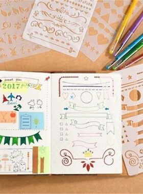 12/20 PCS Bullet Journal Stencil Set Plastic Planner DIY