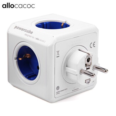 Allocacoc PowerCube Socket DE Plug With 4 Outlets 2 USB Por