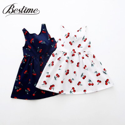 Summer Children Kids Girls Sleeveless Cotton Dresses Sundre