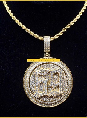 New Fashion Rotating 69 Necklace Cubic Zircon Horror Movie h