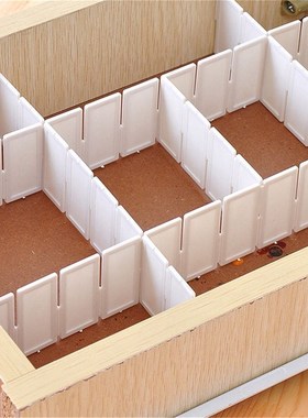 6Pcs Drawer Organizer Adjustable Stretch Plastic Drawers Div