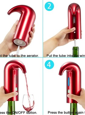 Wine Pourer Electric Aerator Decanter Portable USB Rechargea