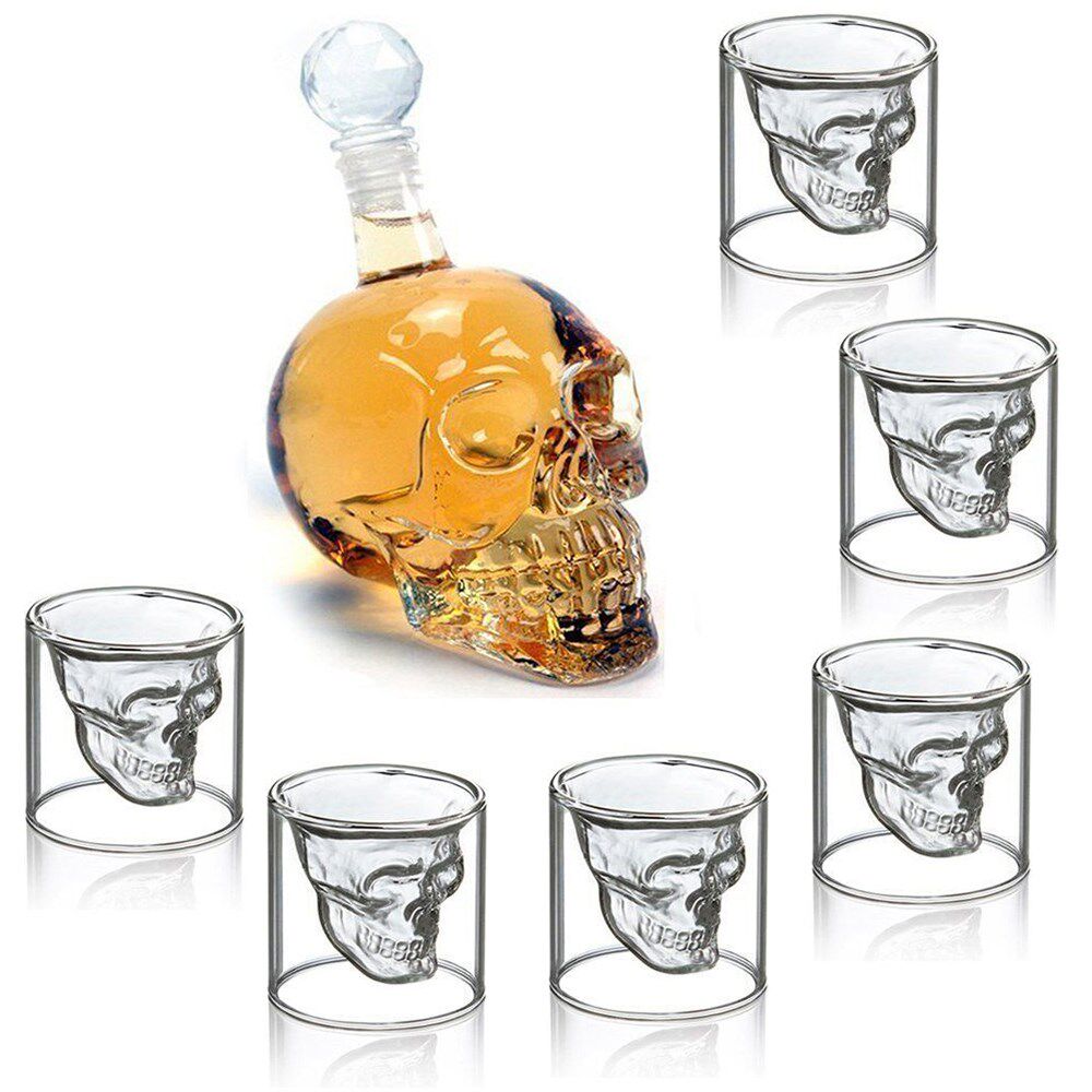 Crystal Skull Head Shot Glasses Cup Set 700ml Whiskey Wine G图片