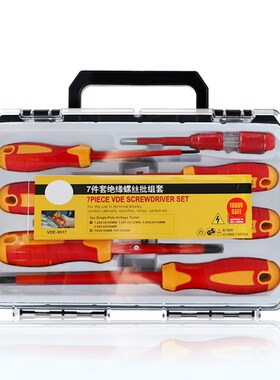 7Pcs/Set Insulated Screwdriver Set 1000V Cross Slotted Scre