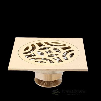 10x10cm   High-quality Copper Floor Drain Balcony Roof Circu