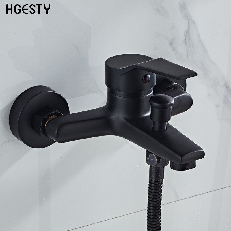 Bathtub Faucet Shower Set Copper Wall Mounted Triple Bathtub