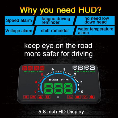 2021 new car HUD head-up display car universal OBD driving c