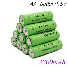 New AA battery 1.5v 3800mAh Alkaline1.5V Rechargeable B