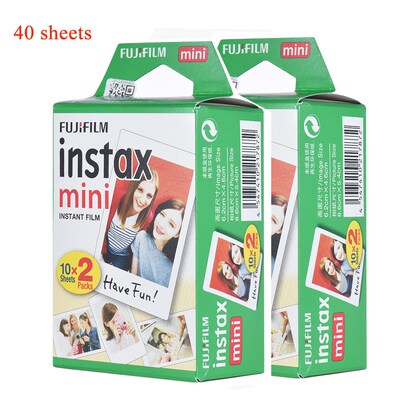 40 Sheets Fujifilm Instax Mini White Film Photo Paper Snaps