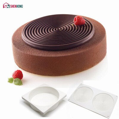 SHENHONG 2PCS Tourbillon Cake Mould 3D Non-stick Silicone Mo