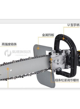 Angle grinder refitting electric chain saw, electric saw, ho