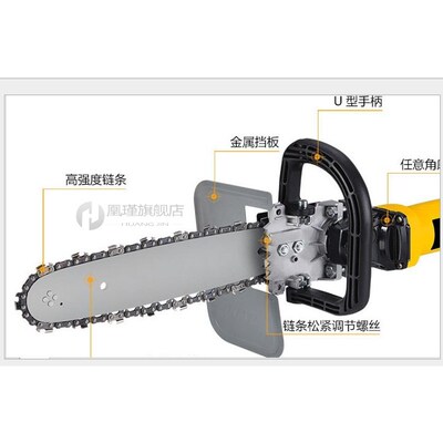 Angle grinder refitting electric chain saw, electric saw, ho