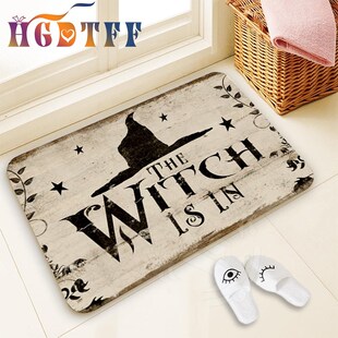 Halloween Decoration for Home Bathroom Mat The Witch Is In