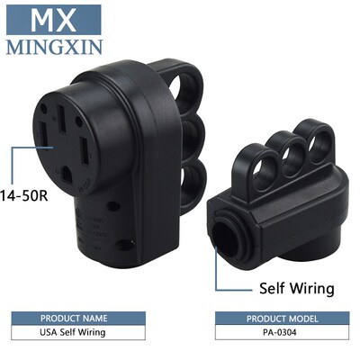 [Nema 14-50R] 50 Amp Heavy Duty RV EV Replacet Socket, Nema