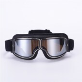 Motorcycle Cruiser Goggles Retro Glasses Aviator Vintage Lea