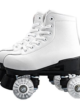 Solid Color Double Roller Skates Two Line Roller Skate 4 Whe