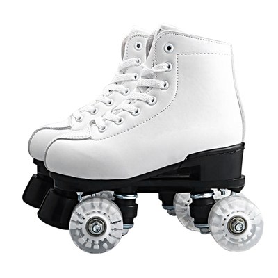 Solid Color Double Roller Skates Two Line Roller Skate 4 Whe