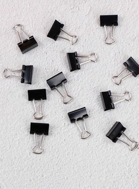 Peerless 12Pcs Black Metal Binder Clips Notes File Letter P