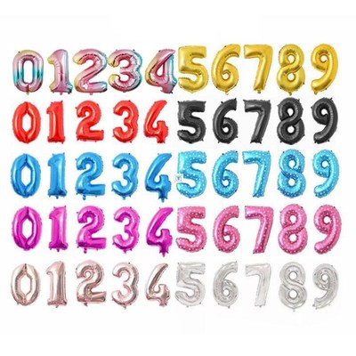 16 32 Inch Foil Birthday Balloons Air Helium Number Ballon