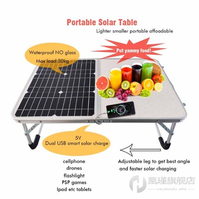 solar table fishing foldable small solar table light portabl