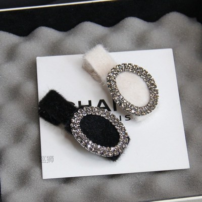 Duckbill clip small and medium size simple Plush diamond ban