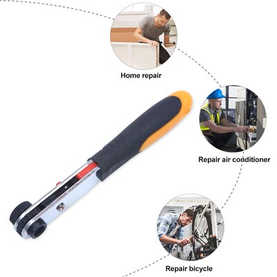 Fast Ratchet Wrench 1/4 Head Screwdriver Pole Sleeve Torque