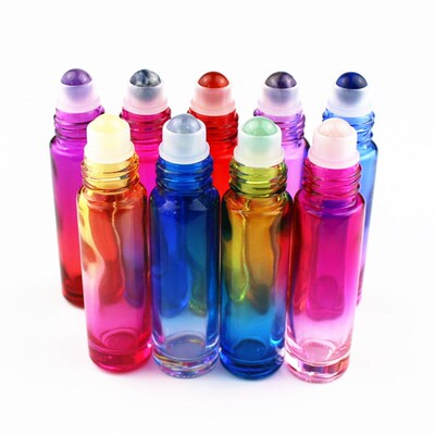 20pcs/lot Natural Gemstone Roller Ball Bottle 5ml 10ml Thic