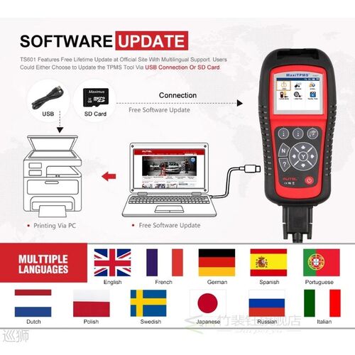AUTEL MaxiTPMS TS601 TPMS Car Diagnostic tool OBD2 Scanner A