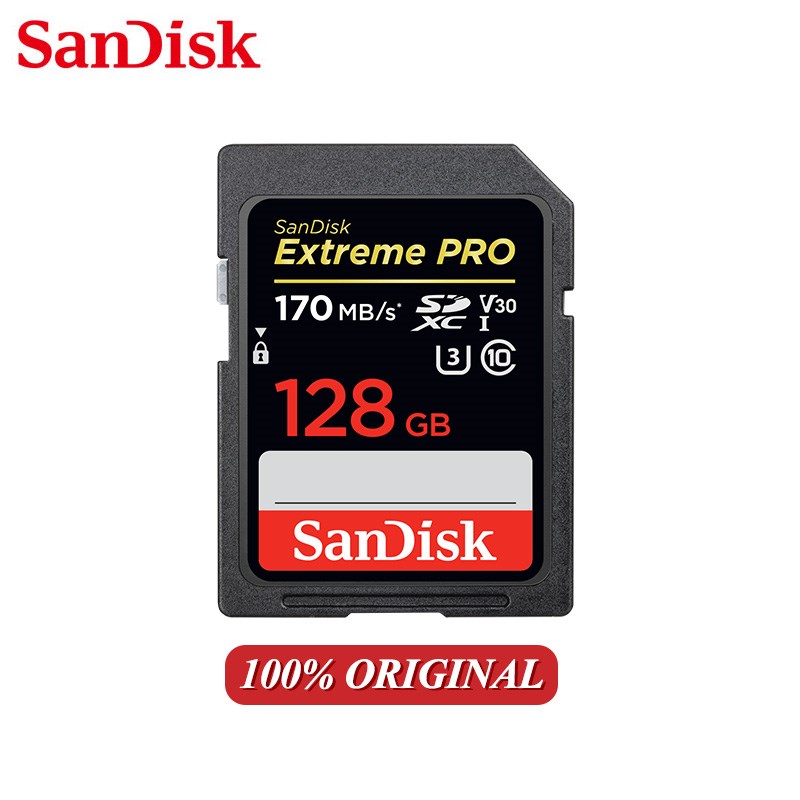 Original SanDisk Extreme PRO SD Card 128GB 64GB 32GB Cl