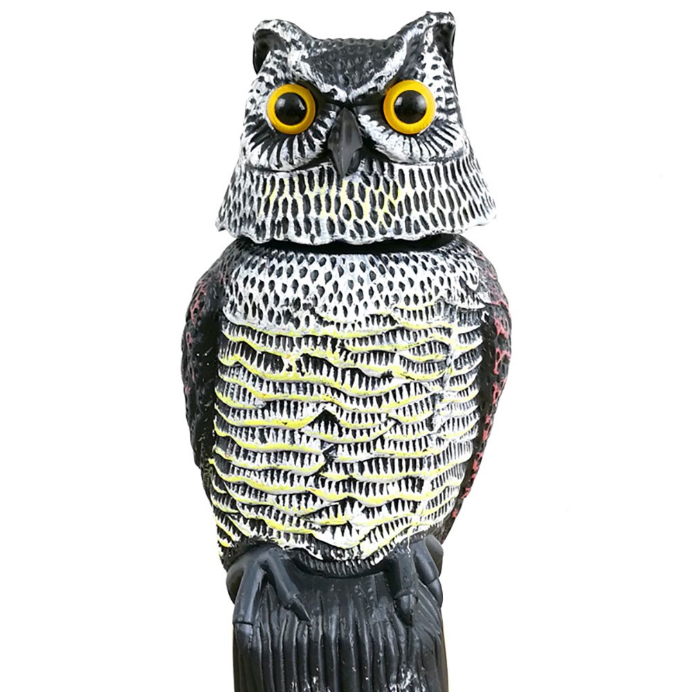 Bird Scarer Rotating Head Owl Decoy Protection Repellent Bir