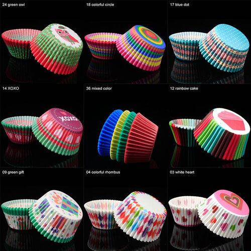 100Pcs/pack Cake Muffin Cupcake Paper Cups Cake box Cupcake