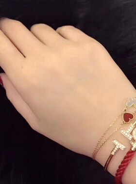 925 Sterling Silver braided rope horseshoe CLASP BRACELET de