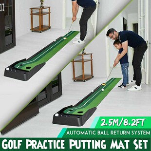 NEW 2.5M Golf Putting Mat Golf Putter Trainer Green Putter