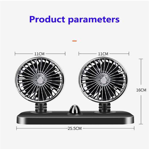 12V/24V Car fan  Large Van Small Van Inside Double Head Powe