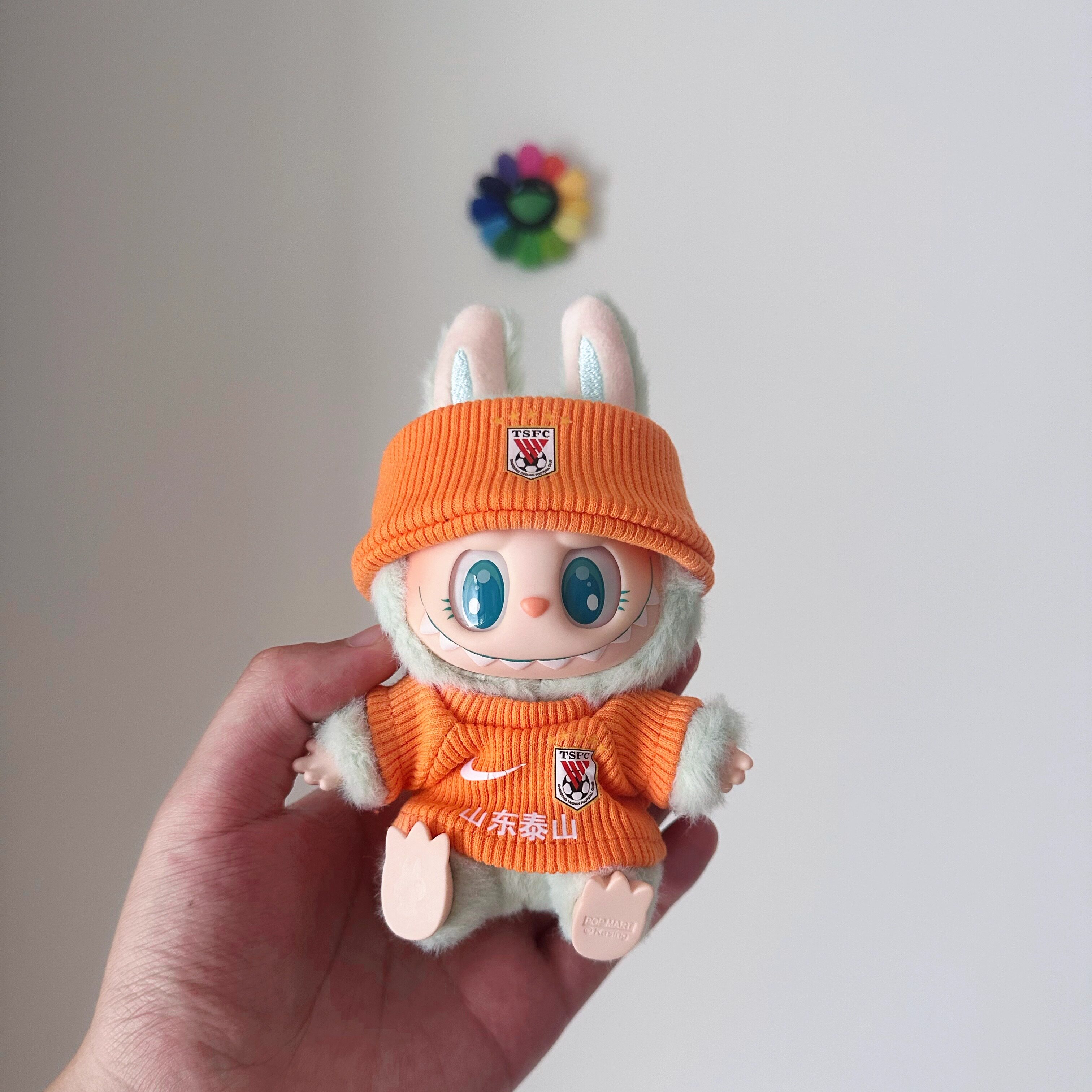 五星山东泰山鲁能labubu娃衣衣服不含娃手工DIY球衣针织款图片