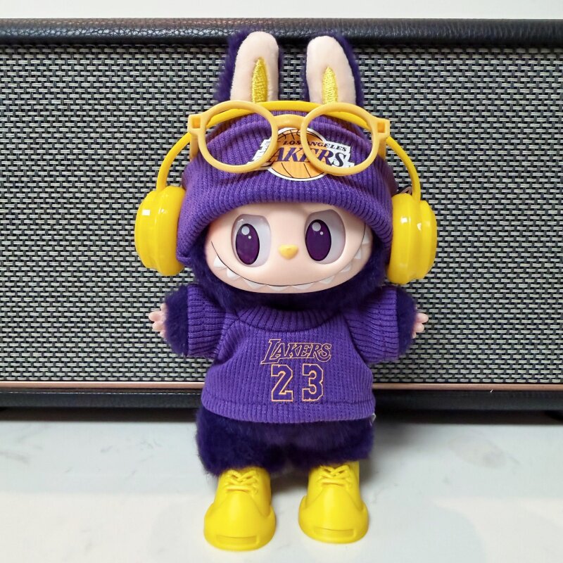 NBA湖人队詹姆斯玩偶篮球娃衣适用于labubu123代换装球迷礼物礼品